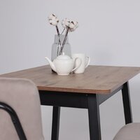 Кухонный стол Мамадома Tirk radial-94 раздвижной 94-126х64 (дуб веллингтон/черный) - Превью изображения №5 — Интернет-магазин Time-Shop