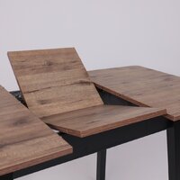 Кухонный стол Мамадома Tirk radial-94 раздвижной 94-126х64 (дуб веллингтон/черный) - Превью изображения №17 — Интернет-магазин Time-Shop