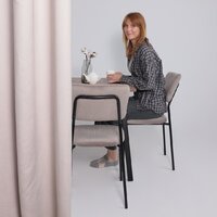 Кухонный стол Мамадома Tirk radial-94 раздвижной 94-126х64 (дуб веллингтон/черный) - Превью изображения №2 — Интернет-магазин Time-Shop