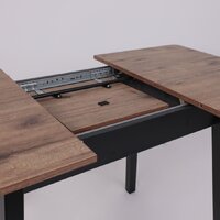 Кухонный стол Мамадома Tirk radial-94 раздвижной 94-126х64 (дуб веллингтон/черный) - Превью изображения №14 — Интернет-магазин Time-Shop