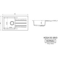 Кухонная мойка Kernau KGS A 50 1B1D Grey Metallic - Превью изображения №6 — Интернет-магазин Time-Shop