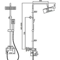 Душевая система  Ledeme L2478U - Превью изображения №2 — Интернет-магазин Time-Shop