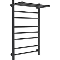 Маргроид Ferrum Вид 10 СНШ 80x50 с полкой, Черный матовый, скрытого монтажа, таймер справа