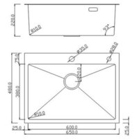 Кухонная мойка Roxen Simple 560220-65B - Превью изображения №3 — Интернет-магазин Time-Shop