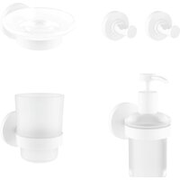 Wellsee Finishing Touch 182515002 (мыльница, стакан для зубных щеток, дозатор для жидкого мыла, крючок 2 шт, матовый белый)