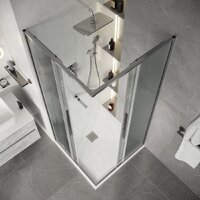 Душевой уголок Niagara Nova NG-4622-34 80x80x195 (хром/рифленое стекло) - Превью изображения №10 — Интернет-магазин Time-Shop