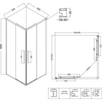 Душевой уголок Niagara Nova NG-4622-34 80x80x195 (хром/рифленое стекло) - Превью изображения №12 — Интернет-магазин Time-Shop