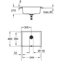 Кухонная мойка Grohe K700U 70-C 61/45.7 1.0 31655AP0 (черный гранит) - Превью изображения №2 — Интернет-магазин Time-Shop