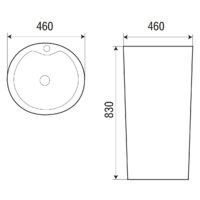 Умывальник WeltWasser LEERBACH 4646 GL-WT - Превью изображения №2 — Интернет-магазин Time-Shop