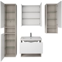  Dreja Шкаф-полупенал Perfecto 99.0815 (дуб эврика/белый глянец) - Превью изображения №3 — Интернет-магазин Time-Shop