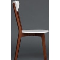 Стул TetChair Maxi жесткое сиденье (белый/бук коричневый) - Превью изображения №4 — Интернет-магазин Time-Shop