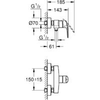 Смеситель Grohe Grohe-Eurosmart 335552433 - Превью изображения №4 — Интернет-магазин Time-Shop