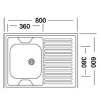 Кухонная мойка КромРус S 420 RUS (левая) - Превью изображения №2 — Интернет-магазин Time-Shop