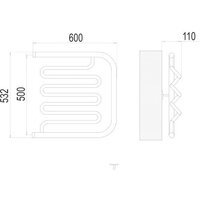 Полотенцесушитель TERMINUS Фокстрот-Лиана 1