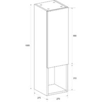  ЗОВ Шкаф-полупенал для ванной Дублин CDUFLWMFC (флавио кашемир) - Превью изображения №5 — Интернет-магазин Time-Shop