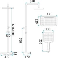 Душевая система  Rea Bari REA-P0895 - Превью изображения №4 — Интернет-магазин Time-Shop