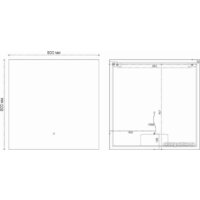  Grossman Зеркало Pragma-норма Black LED 1880802 (с сенсорным выключателем и подогревом) - Превью изображения №4 — Интернет-магазин Time-Shop