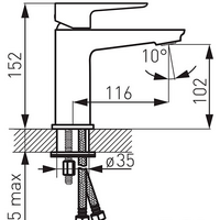 Смеситель Ferro Adore Black BDR2BLC - Превью изображения №2 — Интернет-магазин Time-Shop