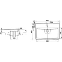 Умывальник Керамин Милан 65 (с пьедесталом) - Превью изображения №7 — Интернет-магазин Time-Shop