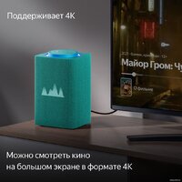 Умная колонка Яндекс Станция Макс (с хабом умного дома Zigbee, бирюзовый) - Превью изображения №5 — Интернет-магазин Time-Shop