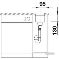 Кухонная мойка Blanco Subline 160-U (мускат) - Превью изображения №4 — Интернет-магазин Time-Shop
