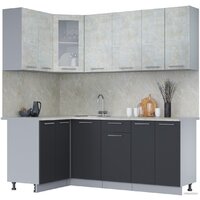 Интерлиния Мила 12x20 (бетон лайт-антрацит-опал светлый)