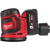 Эксцентриковая шлифмашина Milwaukee M18 BOS125-502B 4933464229 (с 2-мя АКБ, сумка) - Превью изображения №2 — Интернет-магазин Time-Shop