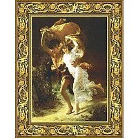 Декарт Бегущие от грозы Итальянский художник 8Л0229 (в раме)