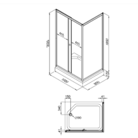Душевой уголок Triton Фьюжн А1 100х80 (полосы) - Превью изображения №6 — Интернет-магазин Time-Shop