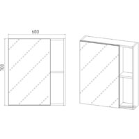  Viant Шкаф с зеркалом Бостон 60 VBOS60-ZSH - Превью изображения №7 — Интернет-магазин Time-Shop