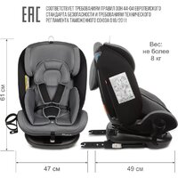 Детское автокресло Zlatek Cruiser Isofix Lux KRES3951 (серый/черный) - Превью изображения №4 — Интернет-магазин Time-Shop