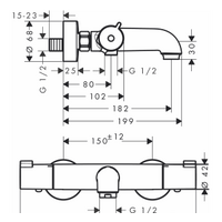 Смеситель Hansgrohe Ecostat 1001 CL [13201000] - Превью изображения №3 — Интернет-магазин Time-Shop