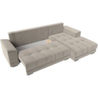 Угловой диван Лига диванов НордСтар правый 121113 (микровельвет бежевый/подушки микровельвет бежевый) - Превью изображения №7 — Интернет-магазин Time-Shop