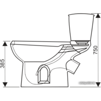Унитаз напольный Оскольская керамика Элисса (белый) - Превью изображения №2 — Интернет-магазин Time-Shop