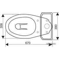 Унитаз напольный Оскольская керамика Элисса (белый) - Превью изображения №3 — Интернет-магазин Time-Shop