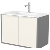 Дабер Тумба под умывальник 018 WeltWasser Deilbach 7517-70 Т18.7W.0.19Б (бежевый/серый/ручка белая)