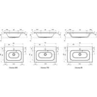 Умывальник Ravak Chrome 700 70x49 [XJG01170000] - Превью изображения №3 — Интернет-магазин Time-Shop