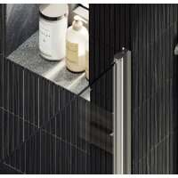 Душевая дверь MaybahGlass 198x60 MGD-797-5 (прозрачное стекло/хром матовый) - Превью изображения №2 — Интернет-магазин Time-Shop