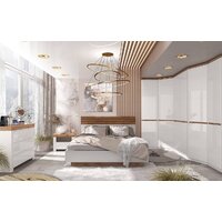 Кровать Anrex Taurus 180 с ПМ 708230 180x200 (дуб вотан/белый) - Превью изображения №2 — Интернет-магазин Time-Shop