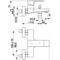 Смеситель Armatura Logon Black 5134-010-81 - Превью изображения №2 — Интернет-магазин Time-Shop