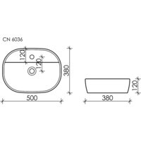Умывальник Ceramica Nova Element CN6036 - Превью изображения №7 — Интернет-магазин Time-Shop