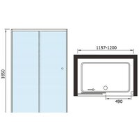 Душевая дверь WeltWasser WW200 200S2-120 - Превью изображения №3 — Интернет-магазин Time-Shop