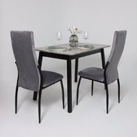 Кухонный стол Мамадома Tirk radial-110 раздвижной 110-142х70 (серый сланец/черный) - Превью изображения №11 — Интернет-магазин Time-Shop