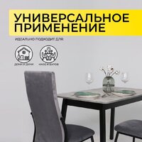 Кухонный стол Мамадома Tirk radial-110 раздвижной 110-142х70 (серый сланец/черный) - Превью изображения №3 — Интернет-магазин Time-Shop