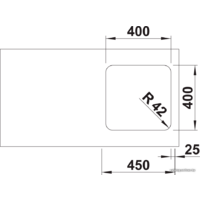 Кухонная мойка Blanco Solis 400-U 526117 (полированная) - Превью изображения №3 — Интернет-магазин Time-Shop