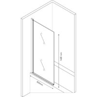 Стеклянная шторка для ванны Berges Wasserhaus River 065001 80х140 - Превью изображения №4 — Интернет-магазин Time-Shop