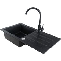 Кухонная мойка Kernau KGS A 50 1B1D Black Metallic - Превью изображения №6 — Интернет-магазин Time-Shop