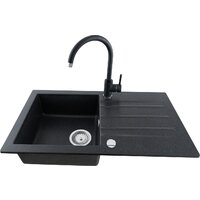 Кухонная мойка Kernau KGS A 50 1B1D Black Metallic - Превью изображения №7 — Интернет-магазин Time-Shop