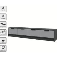 Тумба Интерлиния ТВ Концепт КТ-ТВ4-35 (серебро/антрацит) - Превью изображения №2 — Интернет-магазин Time-Shop