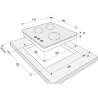 Варочная панель Krona Fiero 45 BL - Превью изображения №3 — Интернет-магазин Time-Shop